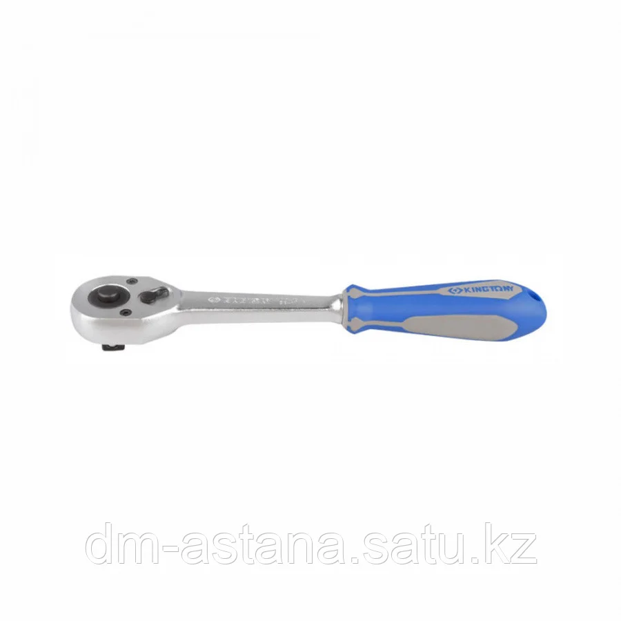 KING TONY Трещотка 1/2", 250 мм, 32 зубца, флажковая с кнопкой KING TONY 4771-10GR