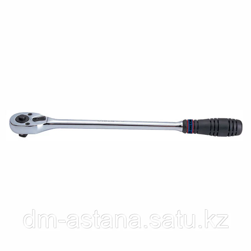 KING TONY Трещотка 1/2", 375 мм, 32 зубца, флажковая с кнопкой KING TONY 4762-15G