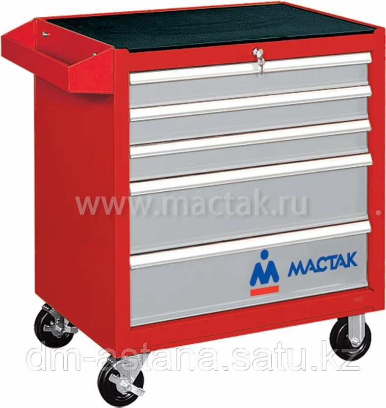 МАСТАК Тележка инструментальная, 5 ящиков, красная МАСТАК 521-05581R