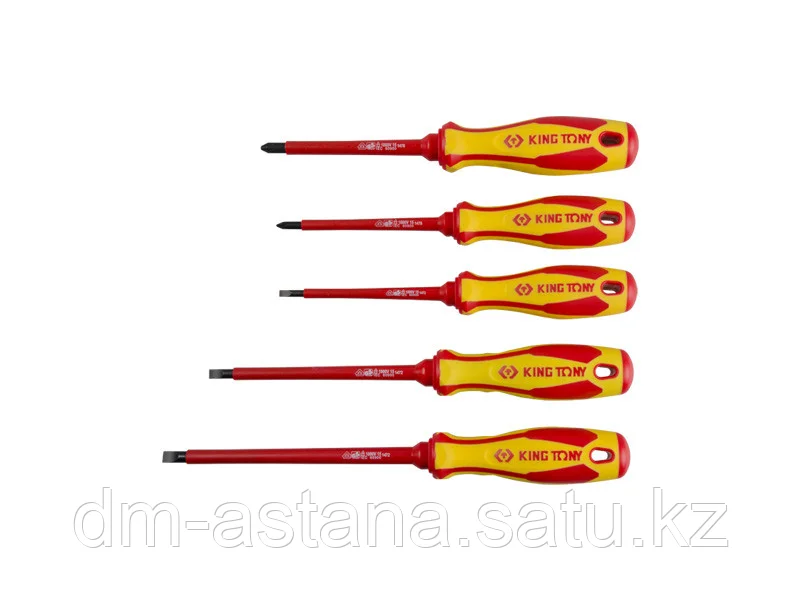 KING TONY Набор отверток, диэлектрические, 5 предметов KING TONY 30605MR