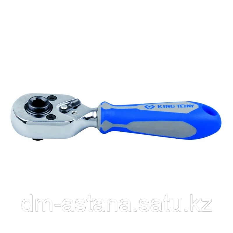 KING TONY Трещотка 1/4", 108 мм, 72 зубца, флажковая, для головок и вставок (бит)  KING TONY 276A-04G