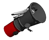 Резиновая насадка на спаренные выхлопные трубы а/м для шланга 75 мм WORKY (Италия) GRNG-16075