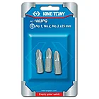 Набор вставок (бит) 1/4", крестовые, №1, №2, №3, 3 предмета KING TONY 1003PQ