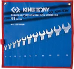 Набор комбинированных ключей, 8-24 мм, чехол из теторона, 11 предметов KING TONY 1211MRN