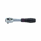Трещотка 1/4", 140 мм, 24 зубца, флажковая с кнопкой, фиксатор KING TONY 2771-55G