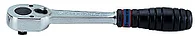 Трещотка 1/4", 140 мм, 24 зубца, флажковая, фиксатор KING TONY 2779-55G