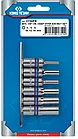 Набор глубоких торцевых головок 3/8", TORX Е-стандарт, Е4-Е14, 6 предметов KING TONY 3116PR
