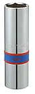 Головка свечная шестигранная 1/2", 16 мм, L = 70 мм, резиновый фиксатор KING TONY 463516R