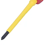 Отвертка крестовая Phillips 1х80 мм, диэлектрическая, держатель МАСТАК 041-01080EH, фото 2