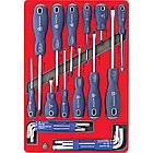 Набор отверток, шестигранников и TORX, ложемент, 27 предметов МАСТАК 5-40627